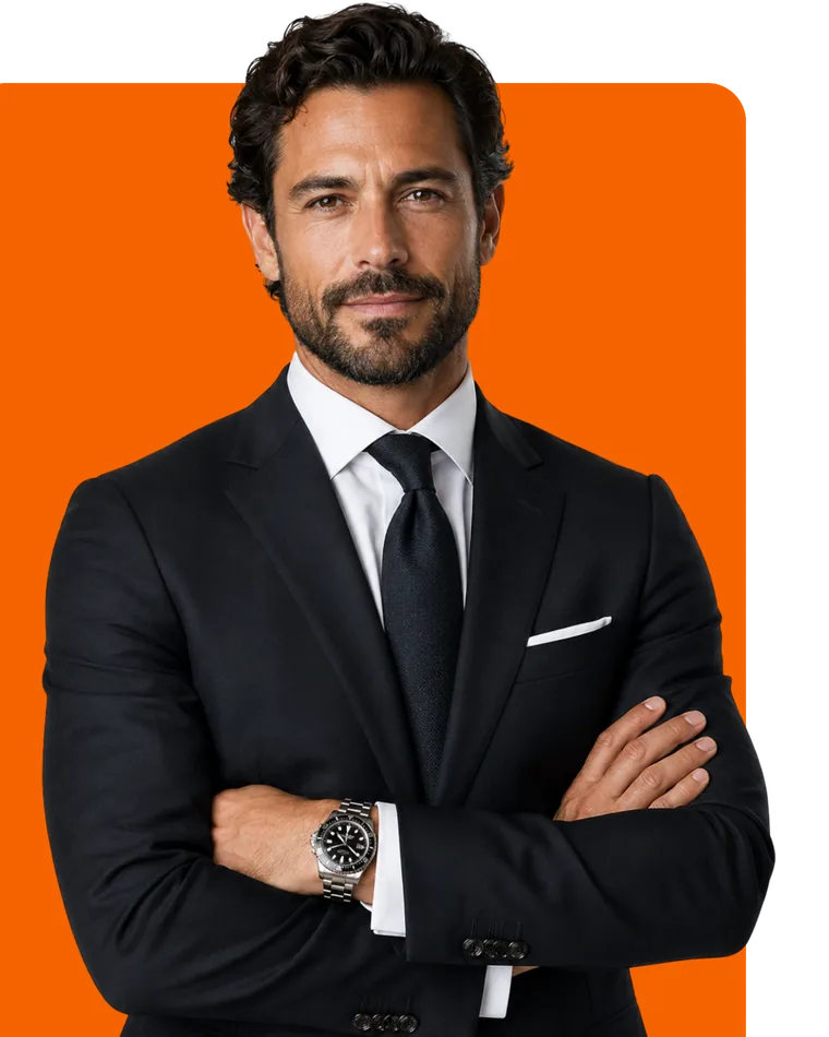 Professionnel en tenue d'affaires